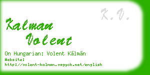 kalman volent business card